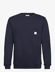 Makia - Square Pocket Sweatshirt - medvilniniai megztiniai - dark navy - 0