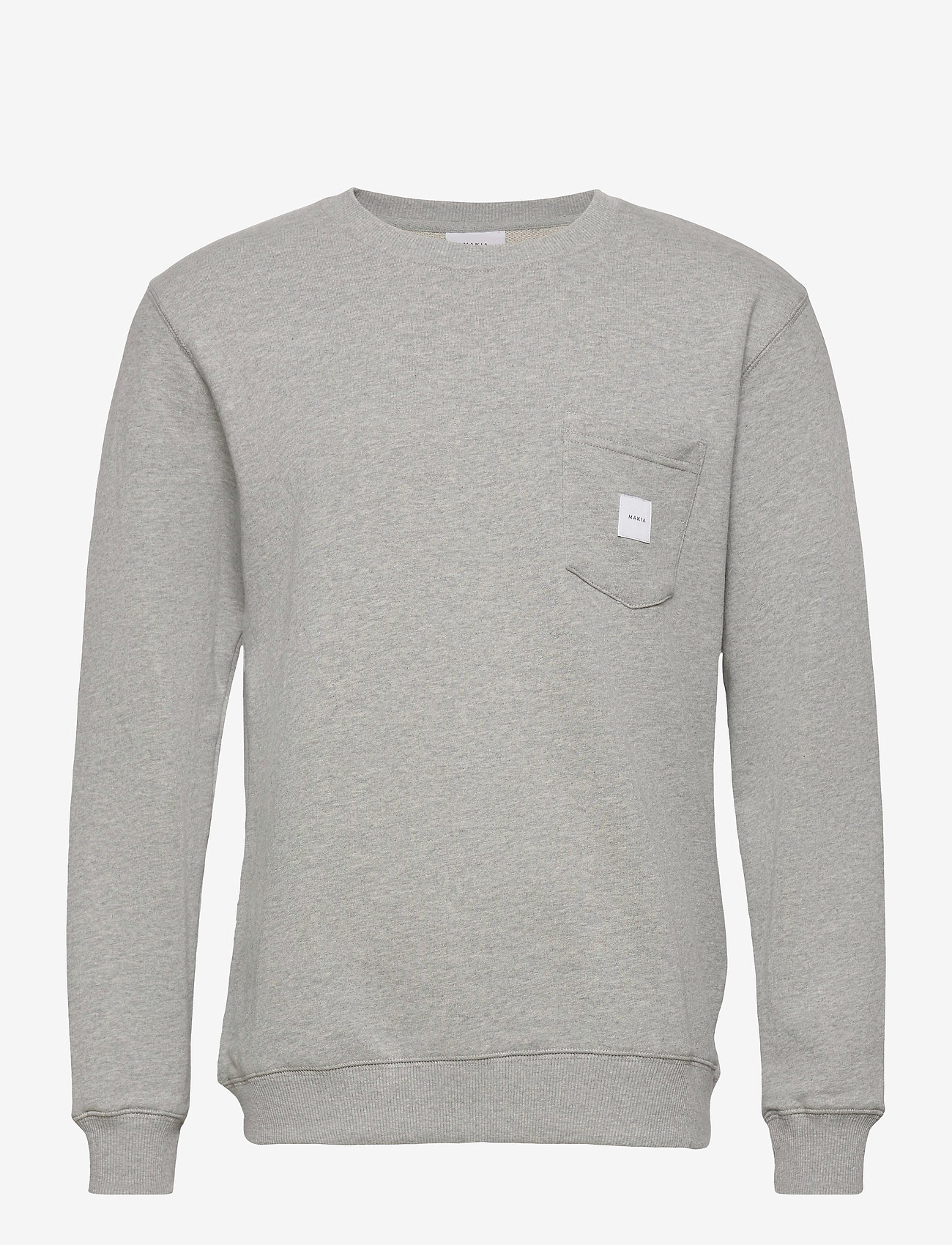 Makia - Square Pocket Sweatshirt - sporta džemperi - grey - 0