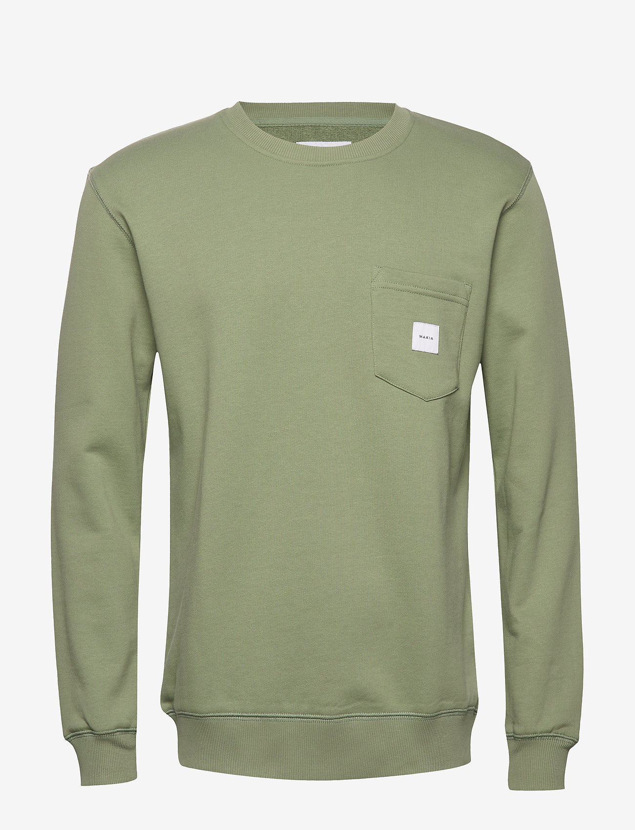 Makia - Square Pocket sweatshirt - dressipluusid - olive - 0