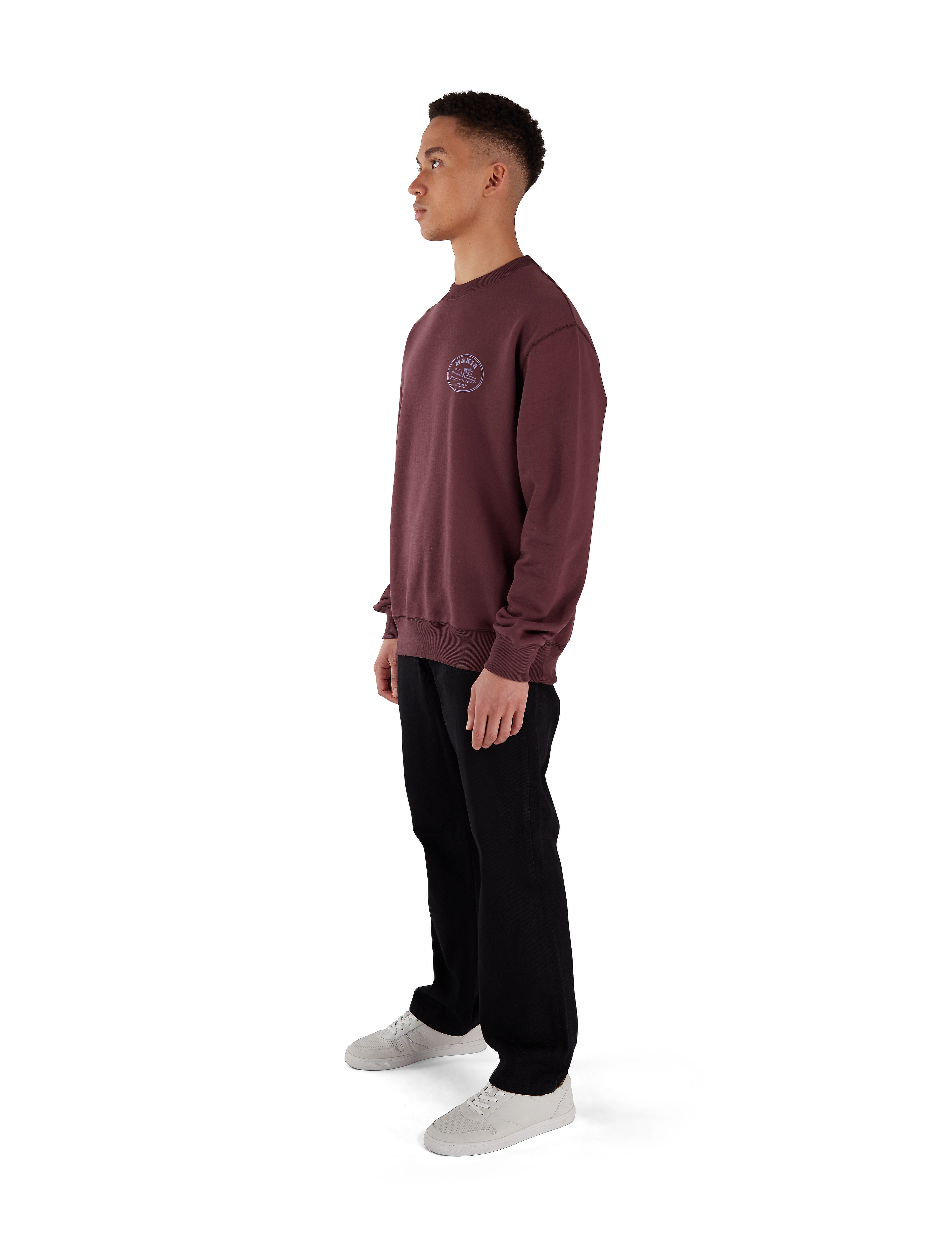 Makia - Boat Sweatshirt - red mahogany - 3