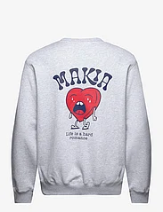 Makia - Heartache Sweatshirt - sporta džemperi - light grey - 1