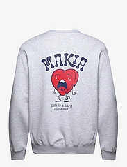 Makia - Heartache Sweatshirt - svetarit - light grey - 2