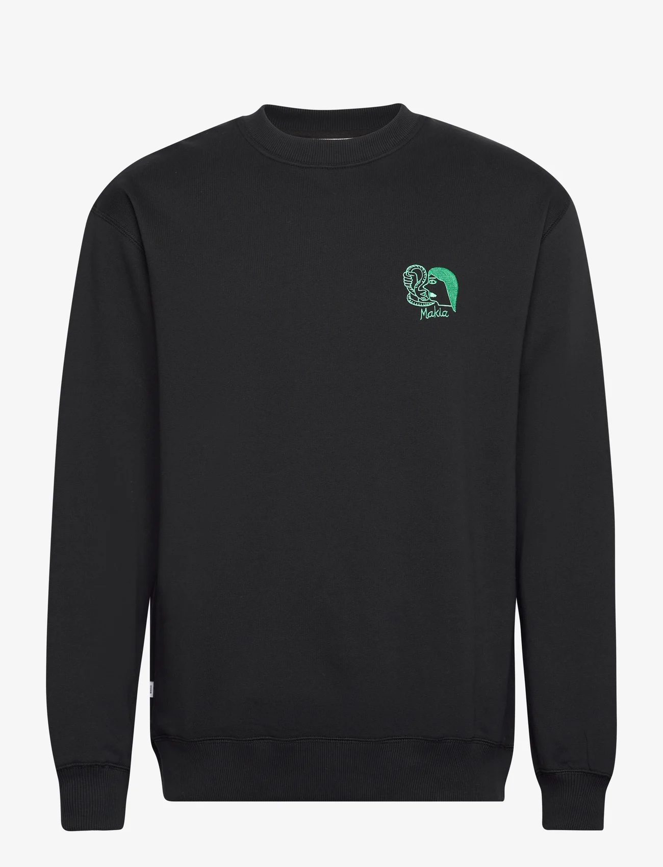 Makia - Snakebite Sweatshirt - sporta džemperi - black - 0