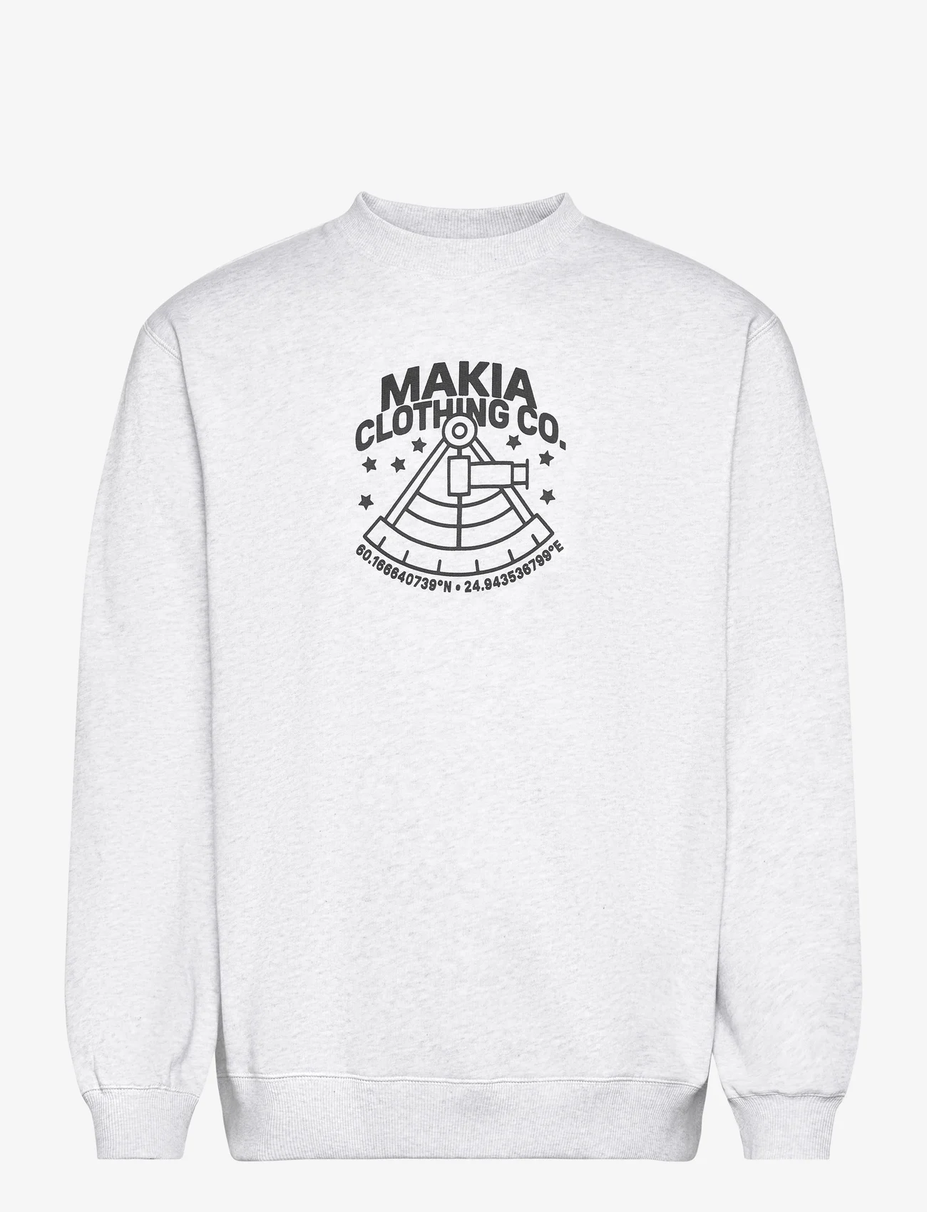 Makia - Sextant sweatshirt - sweatshirts - light grey - 0