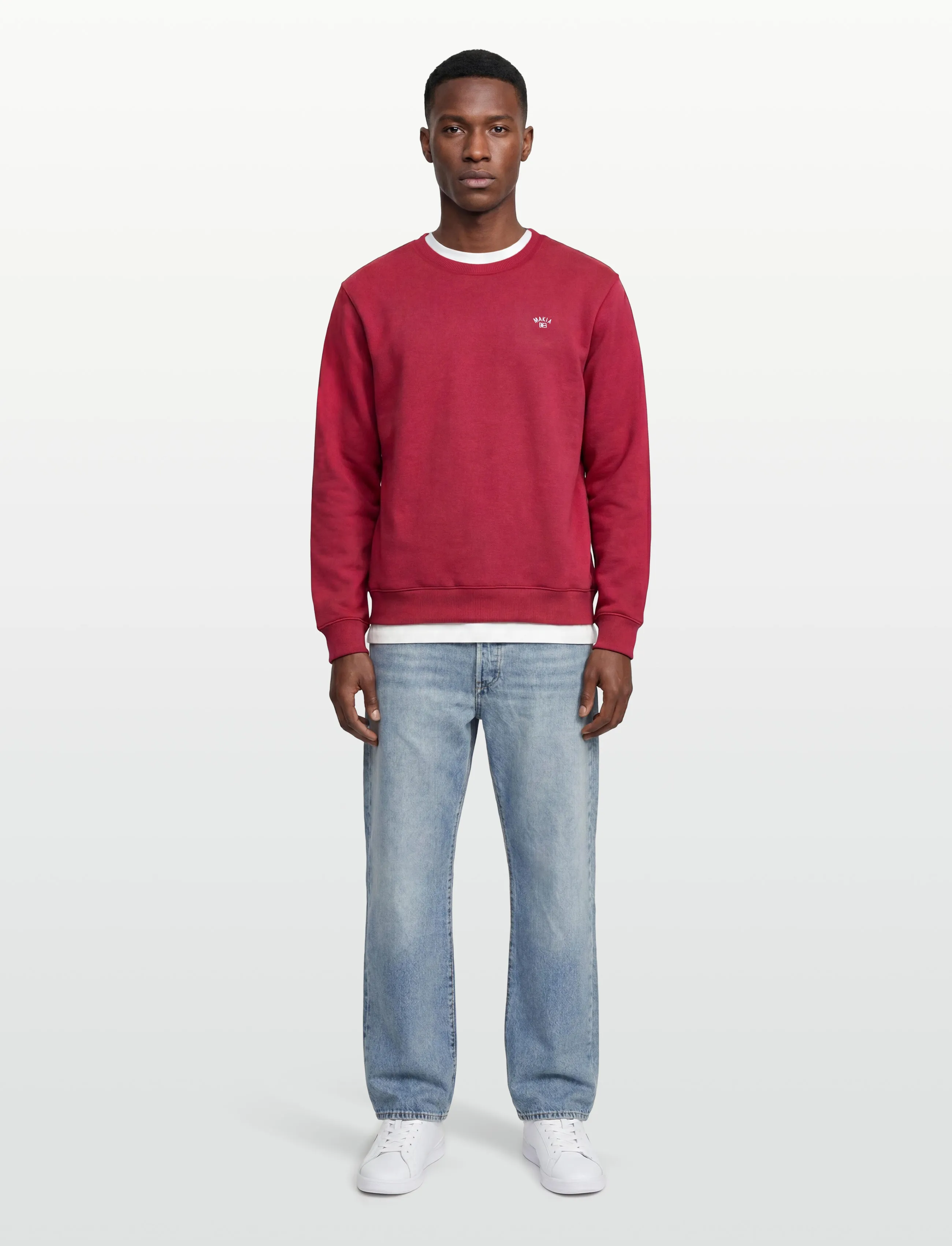 Makia Cove Sweatshirt - Tøj - RED / red