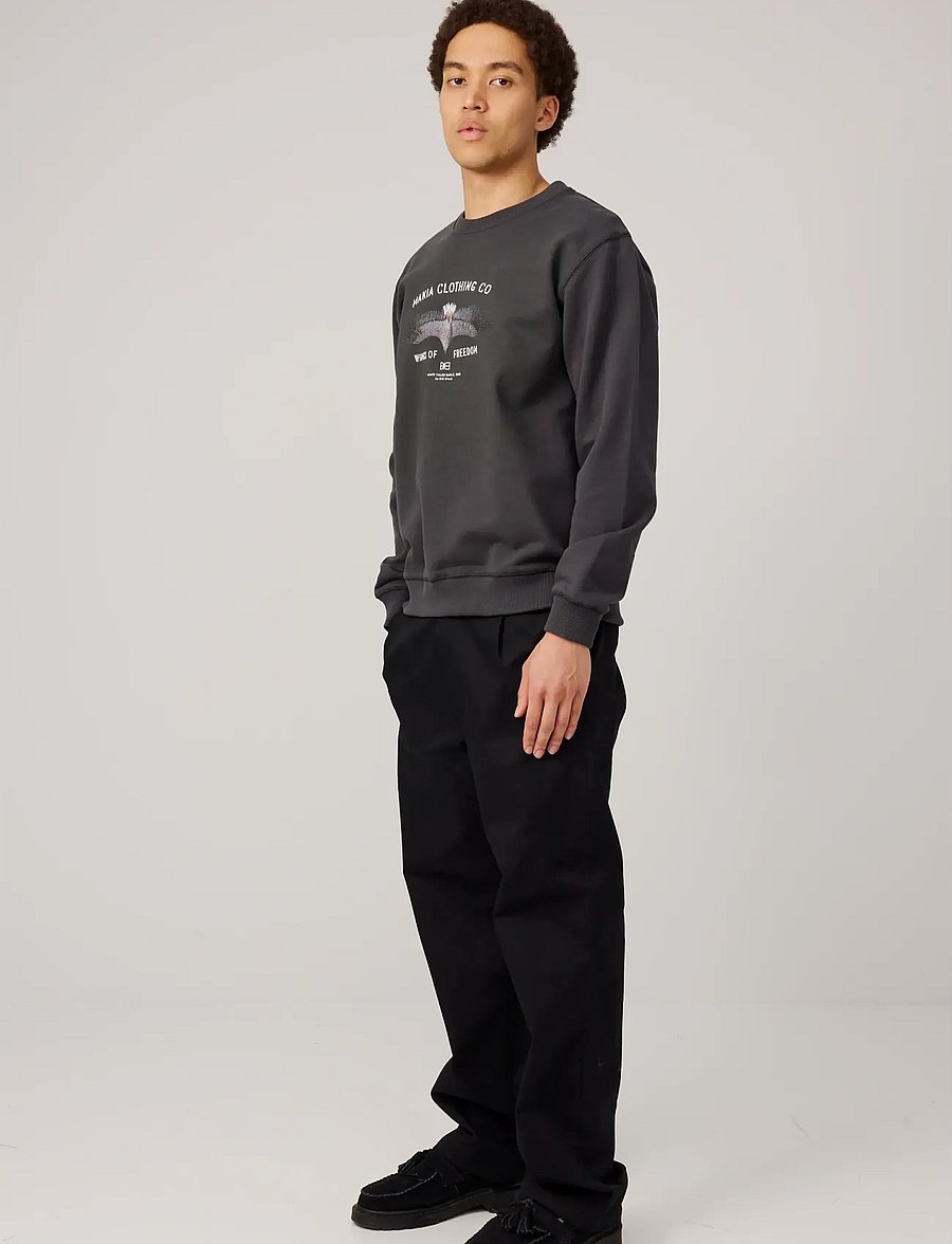Makia - Eagle Sweatshirt - sweatshirts - carbon black - 3