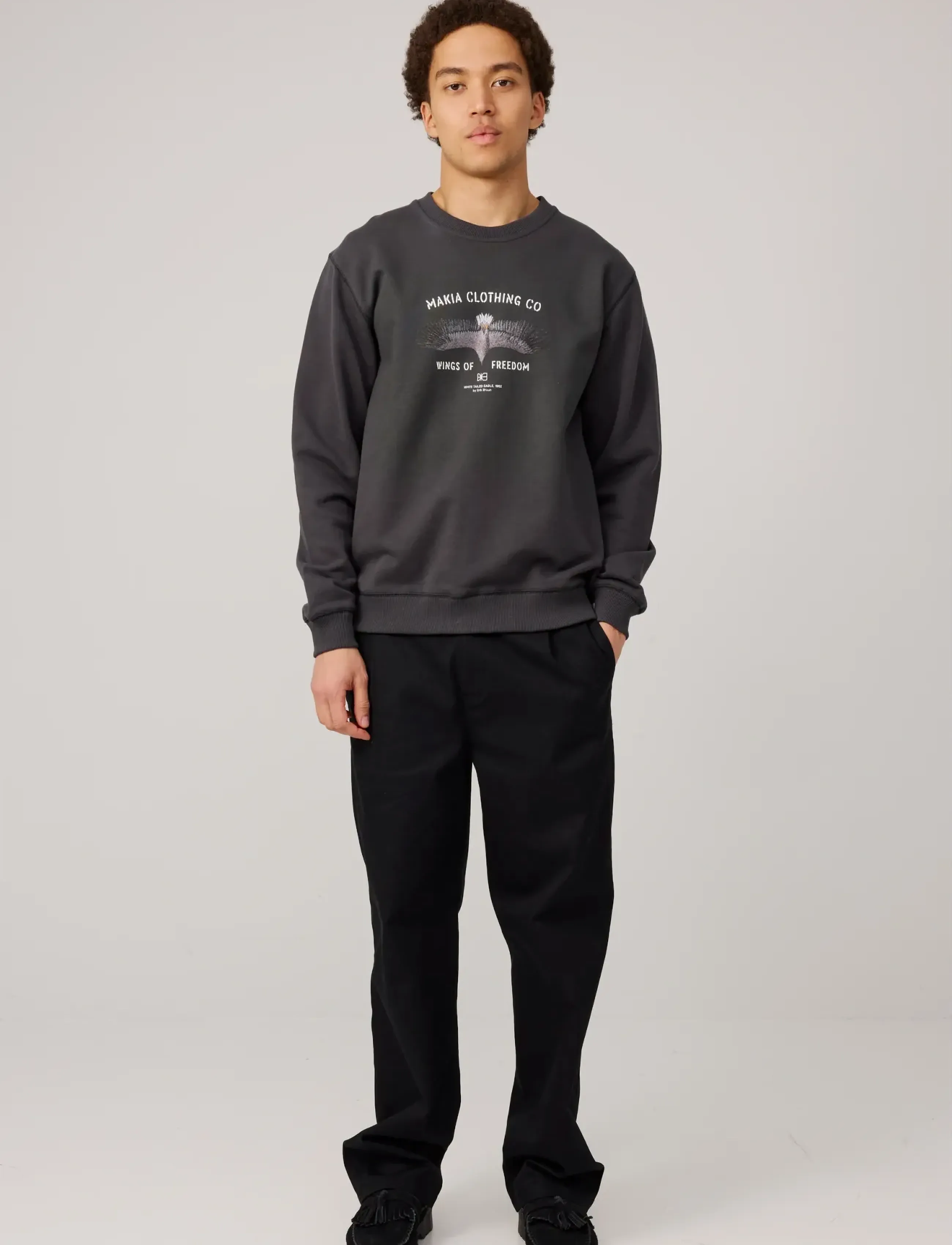 Makia - Eagle Sweatshirt - kollektionen - carbon black - 4