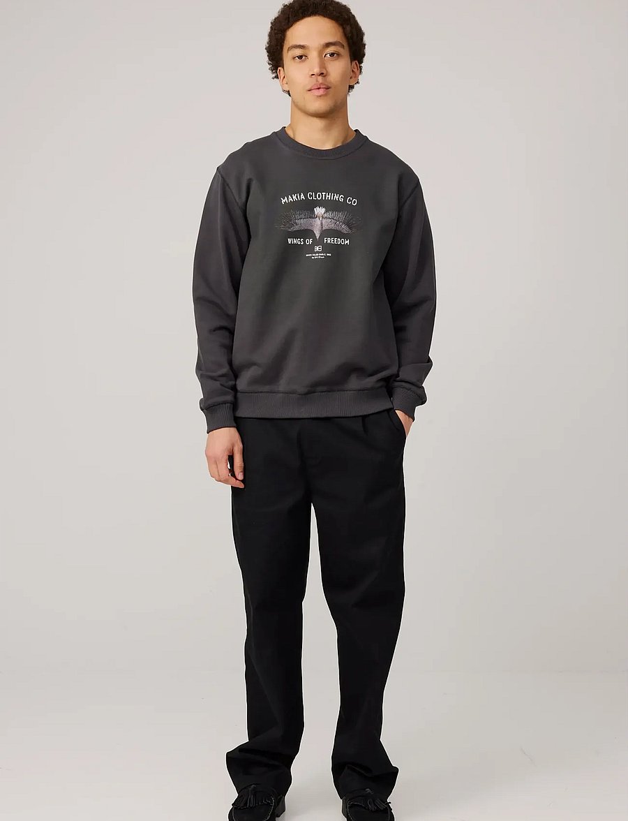 Makia - Eagle Sweatshirt - sweatshirts - carbon black - 4
