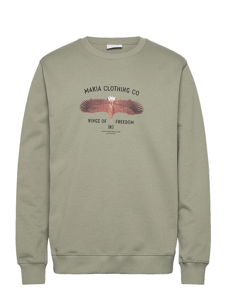 Makia - Eagle Sweatshirt - sweatshirts - seagrass - 1