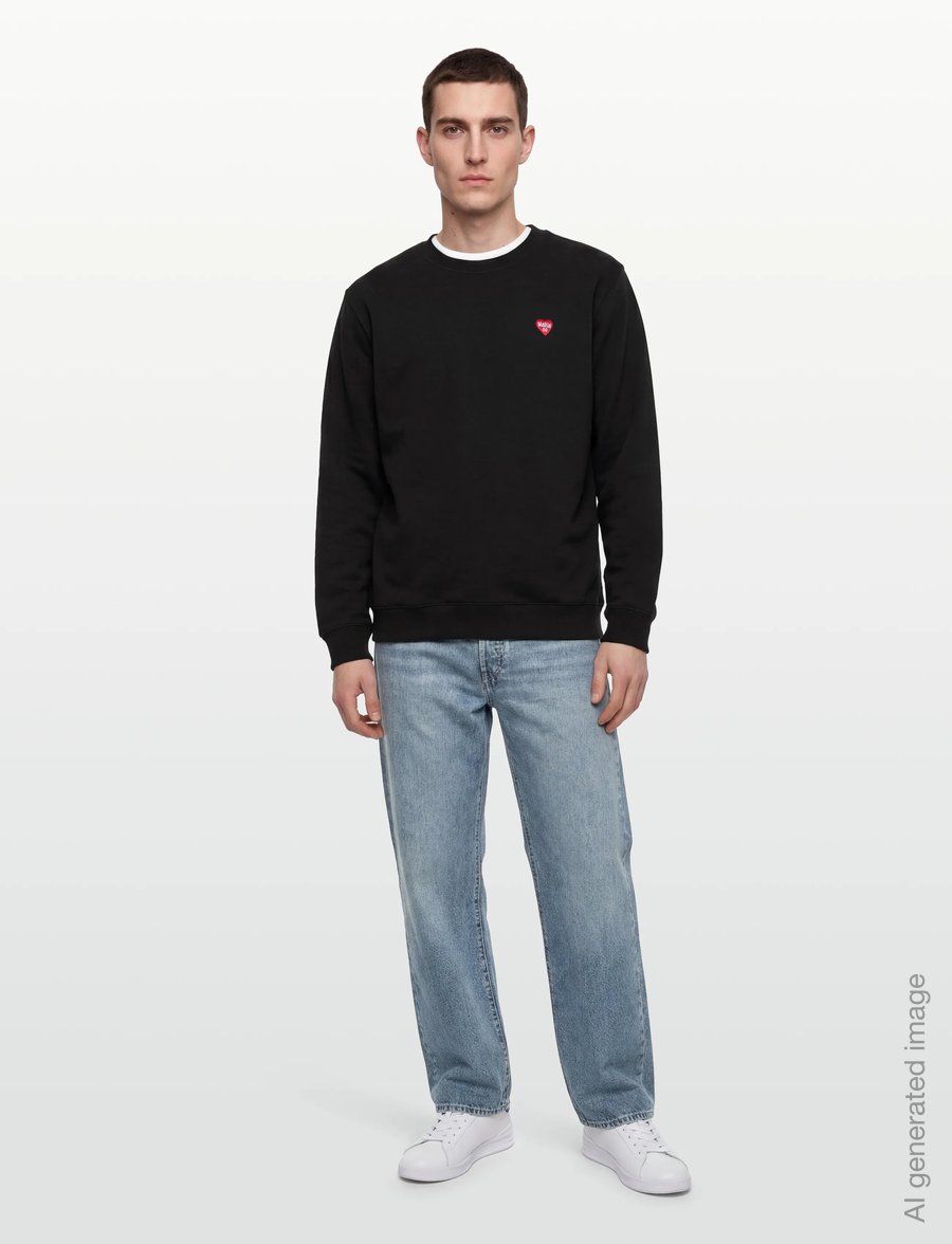 Makia - Heart Sweatshirt - sweatshirts - black - 0
