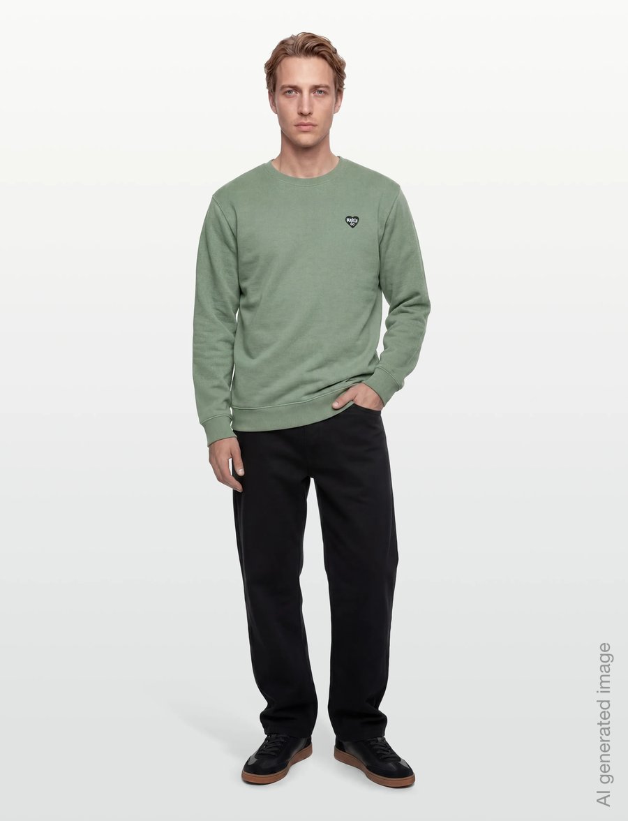 Makia - Heart Sweatshirt - sweatshirts - mineral green - 0