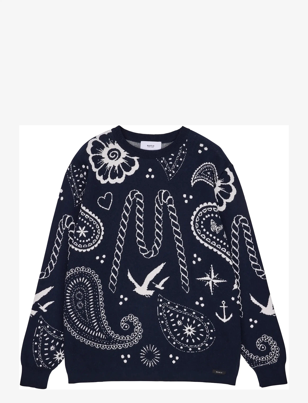 Makia - Beam Knit - rundhals - dark navy - 1