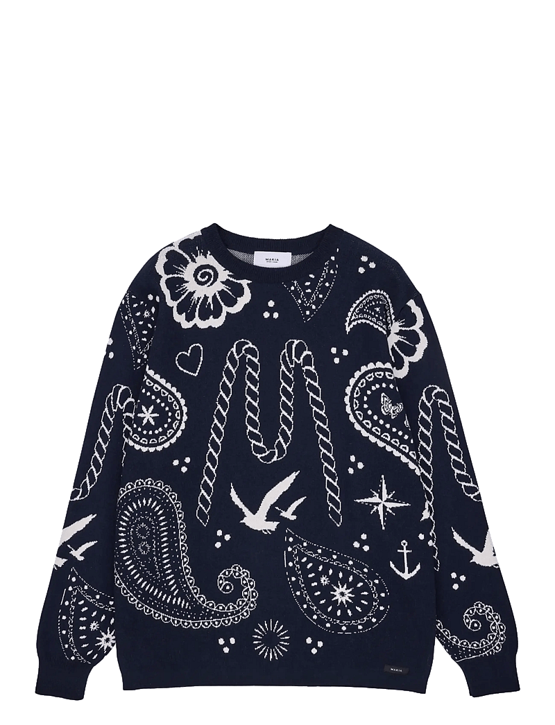 Makia - Beam Knit - rundhals - dark navy - 1