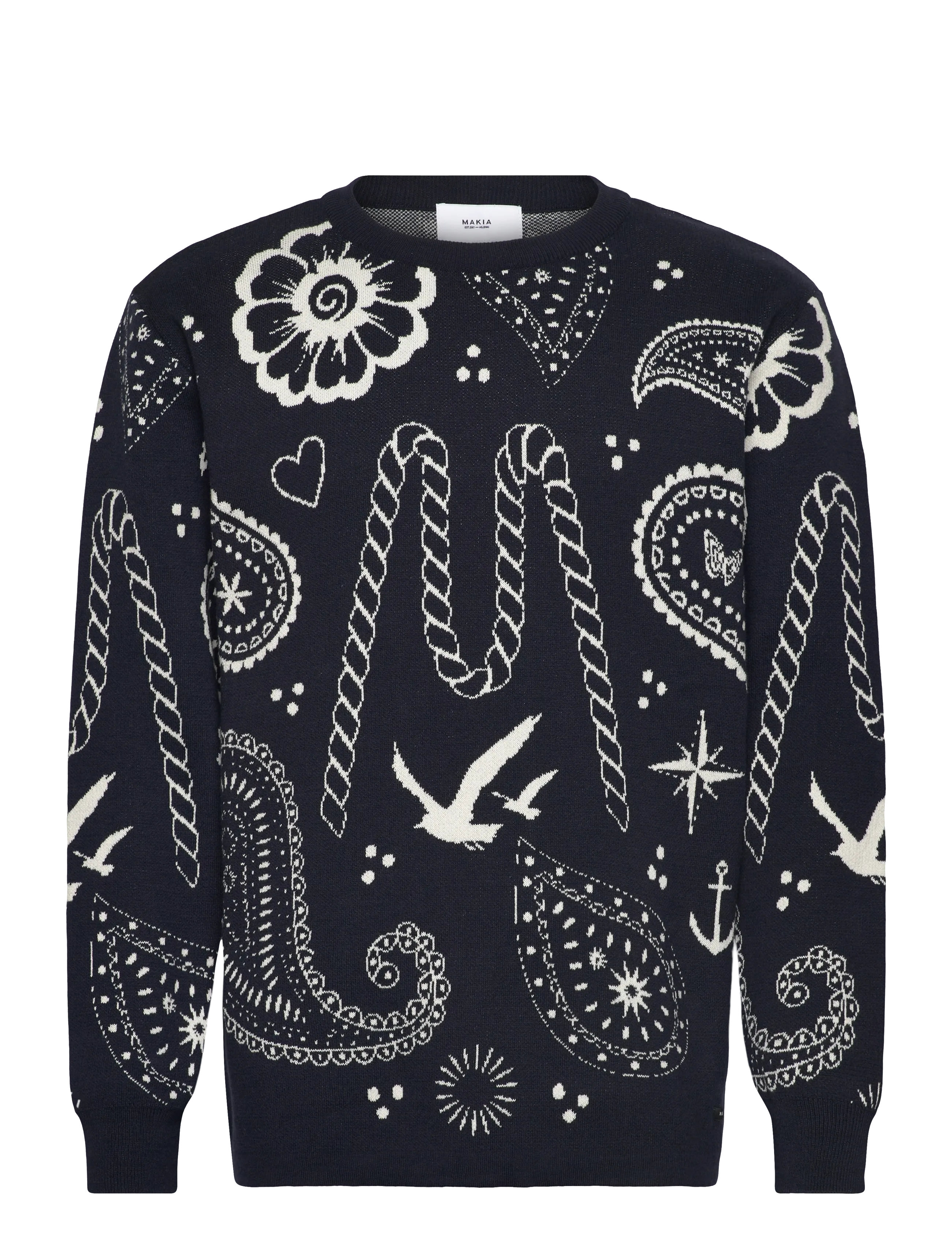 Makia Beam Knit - Stickat - DARK NAVY / navy