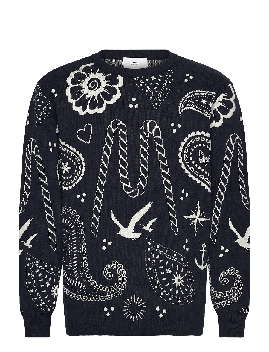 Makia - Beam Knit - rundhals - dark navy - 1