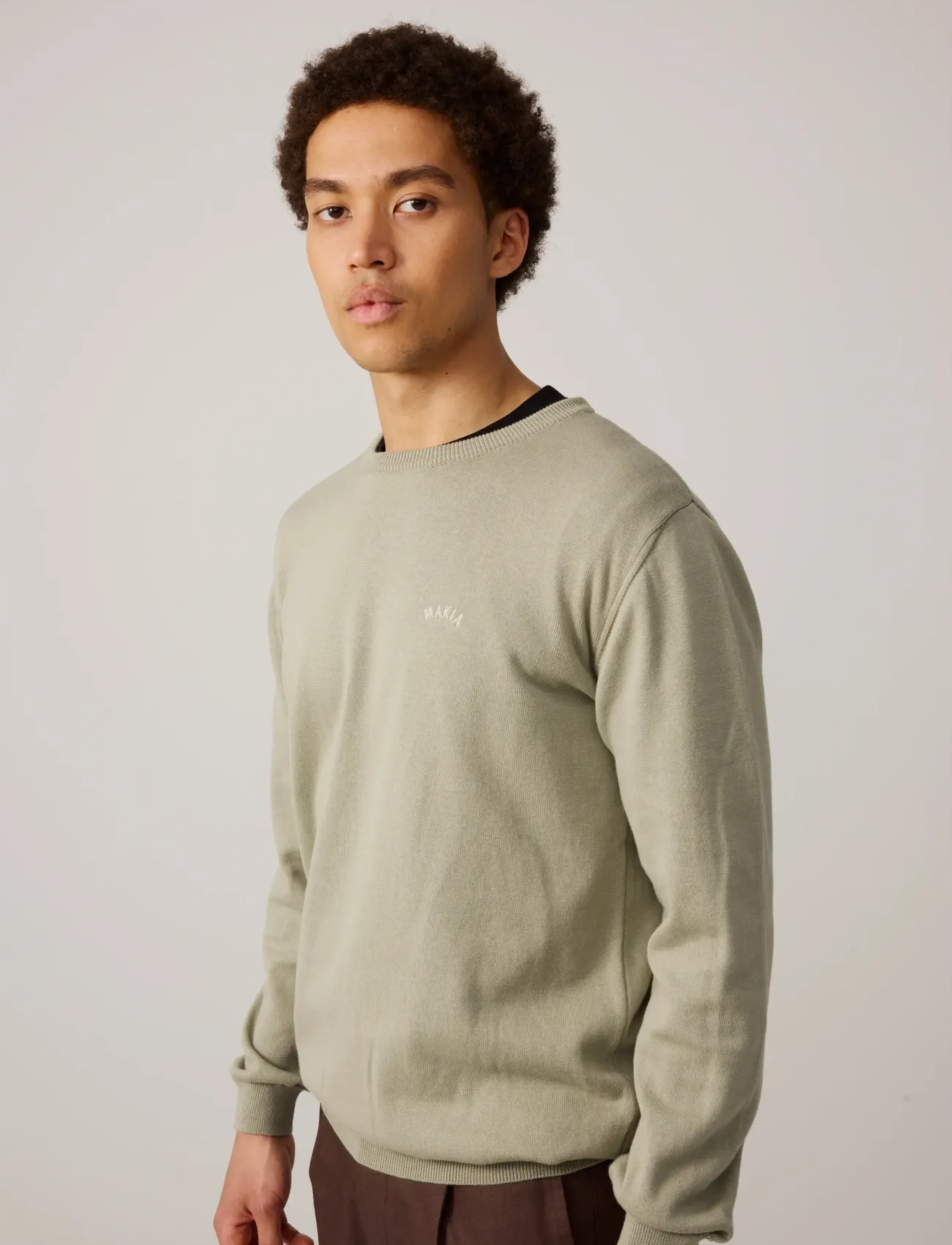 Makia - Canyon Knit - rundhals - seagrass - 3