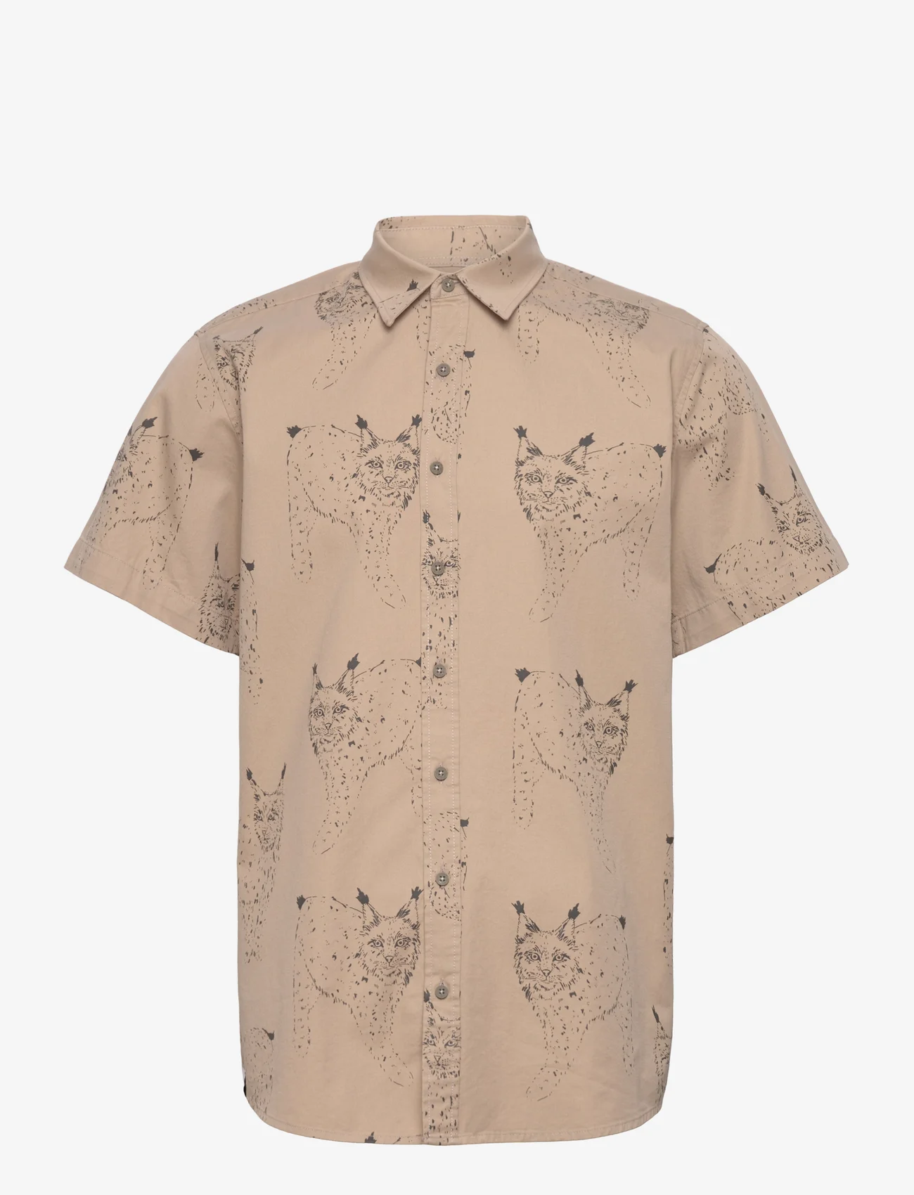Makia - Lynx Shirt - short-sleeved t-shirts - humus - 0