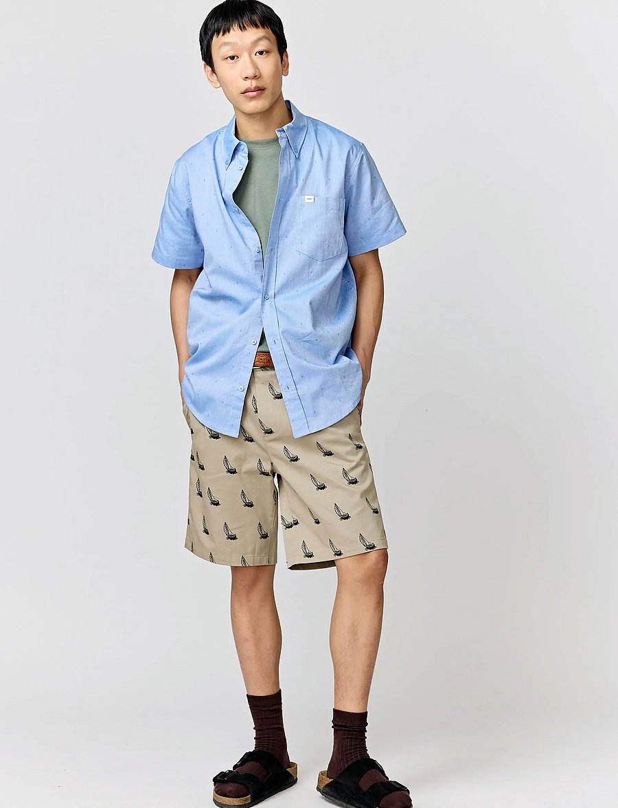 Makia - Anchors Shirt - kurzarmhemden - light blue - 0