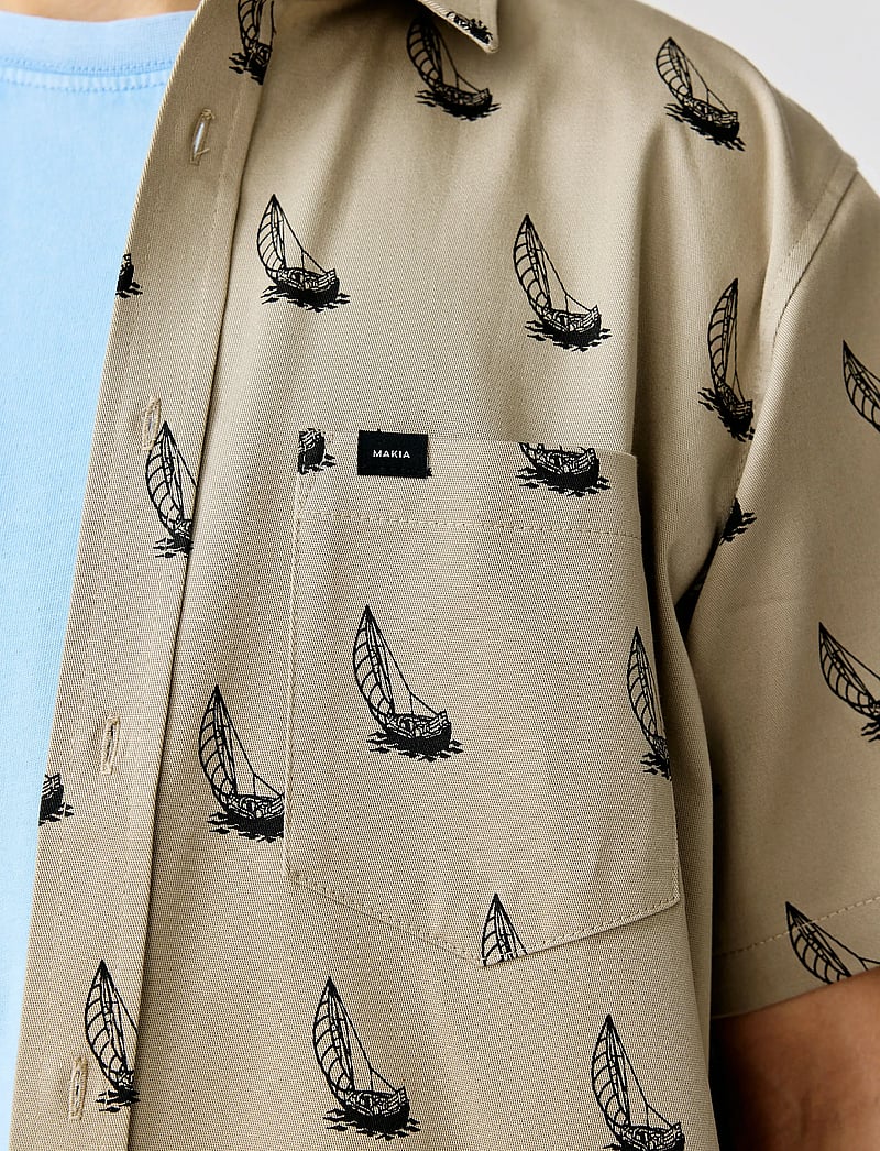 Makia - Heeling Shirt - lühikeste varrukatega särgid - light taupe - 5