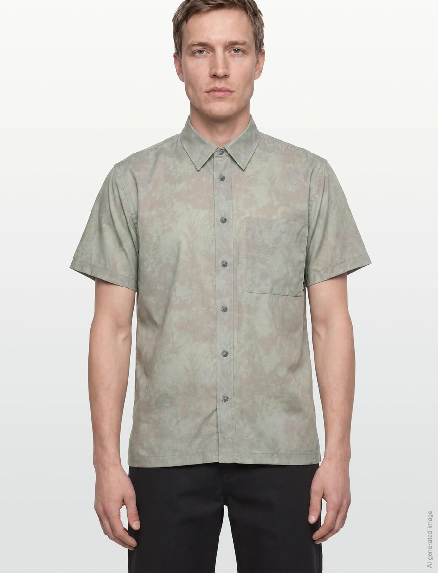 Makia - Bloom Shirt - krótki rękaw - mineral green - 3