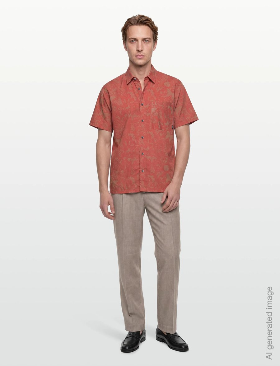 Makia - Papillon Shirt - pattern shirts - terracotta - 0