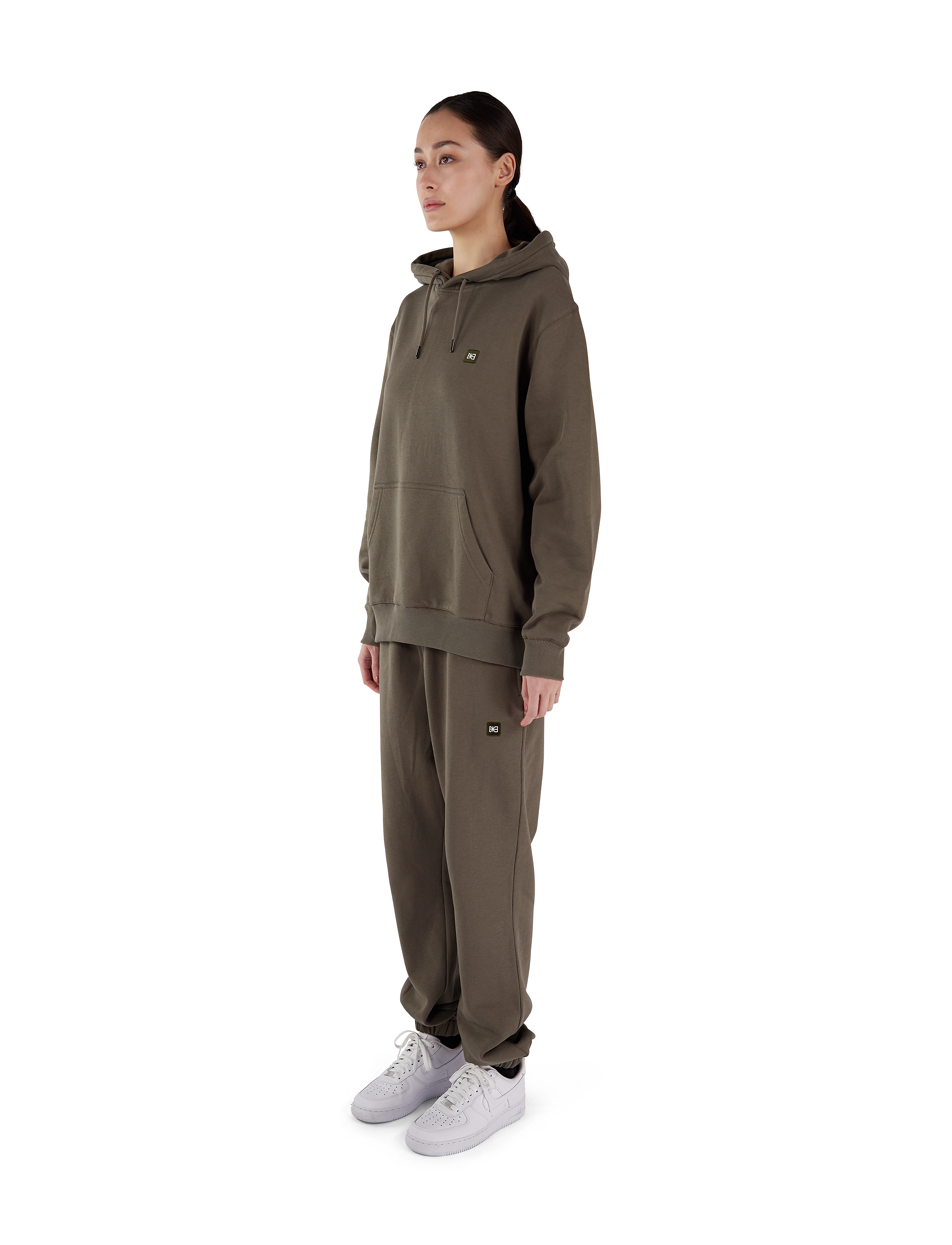 Makia - Laurel Hooded Sweatshirt - sweatshirts - dark olive - 3