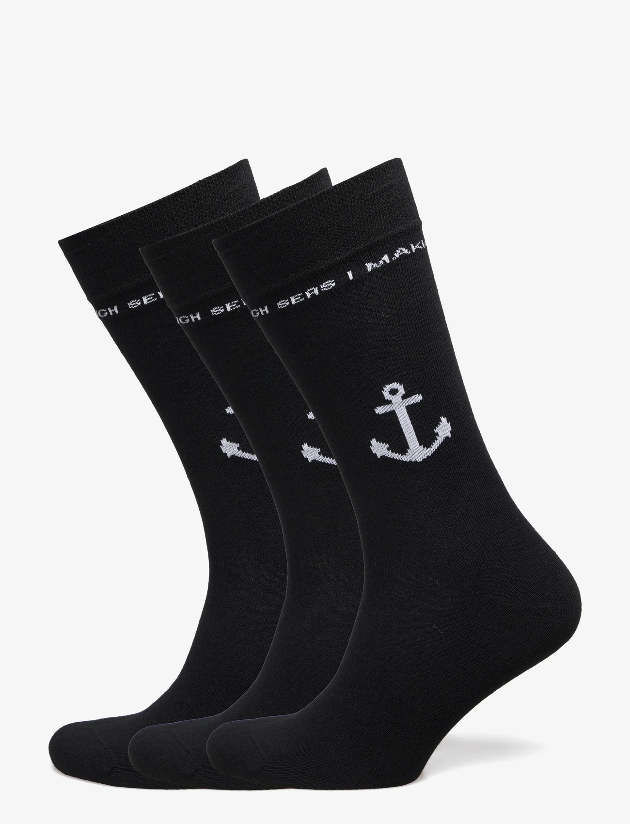 Makia - Anchor Socks (3 pack) - najniższe ceny - black - 0