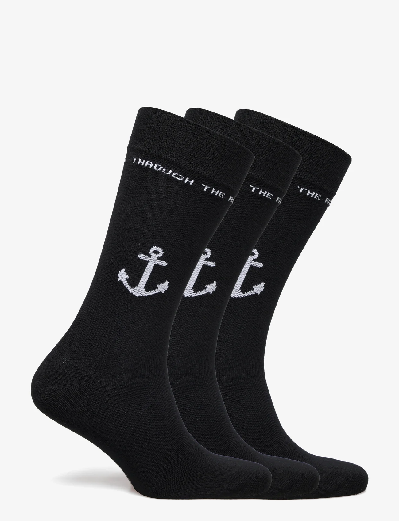 Makia - Anchor Socks (3 pack) - vanliga strumpor - black - 1
