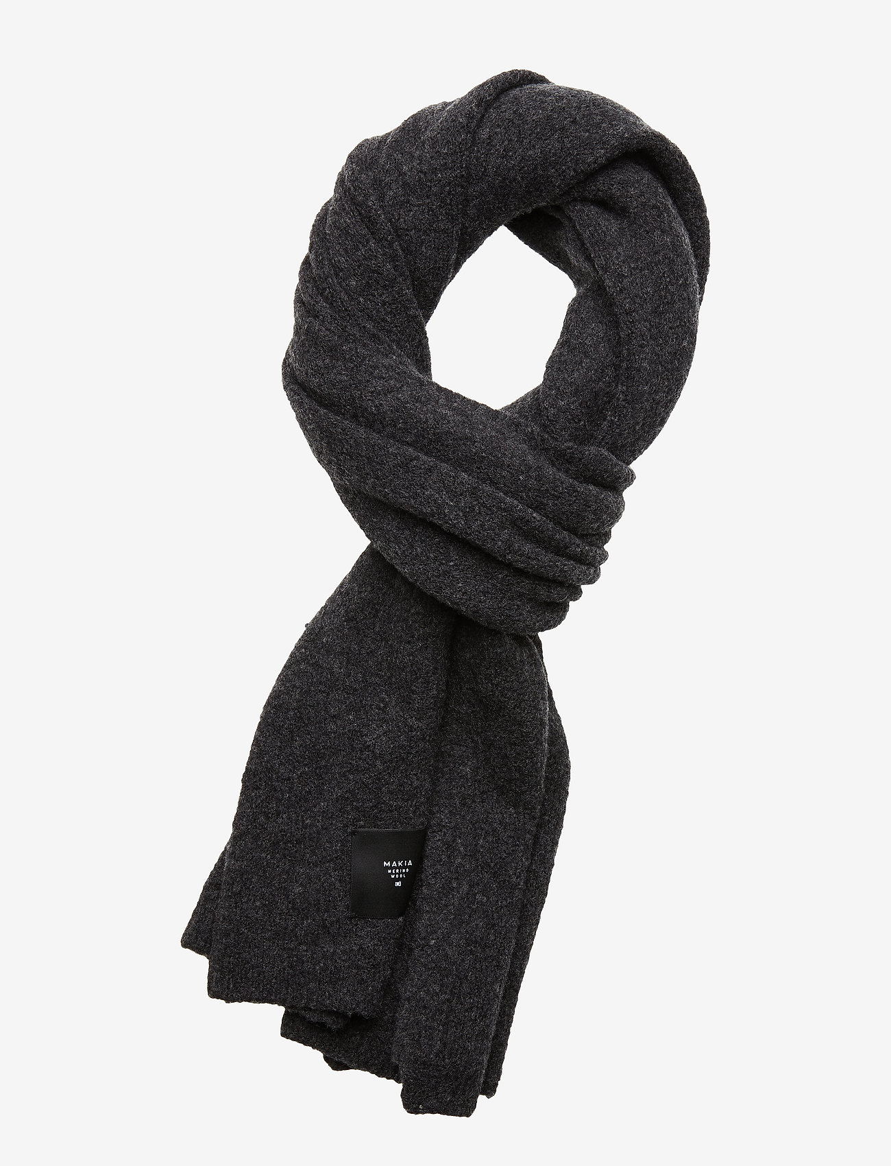 Makia - WOOLY SCARF - dark grey - 0
