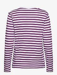 Makia - Verkstad Long Sleeve - t-shirt & tops - purple-white - 1