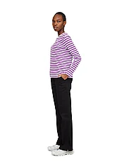 Makia - Verkstad Long Sleeve - t-shirt & tops - purple-white - 4