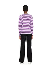 Makia - Verkstad Long Sleeve - t-shirts & tops - purple-white - 5