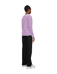 Makia - Verkstad Long Sleeve - t-shirt & tops - purple-white - 6