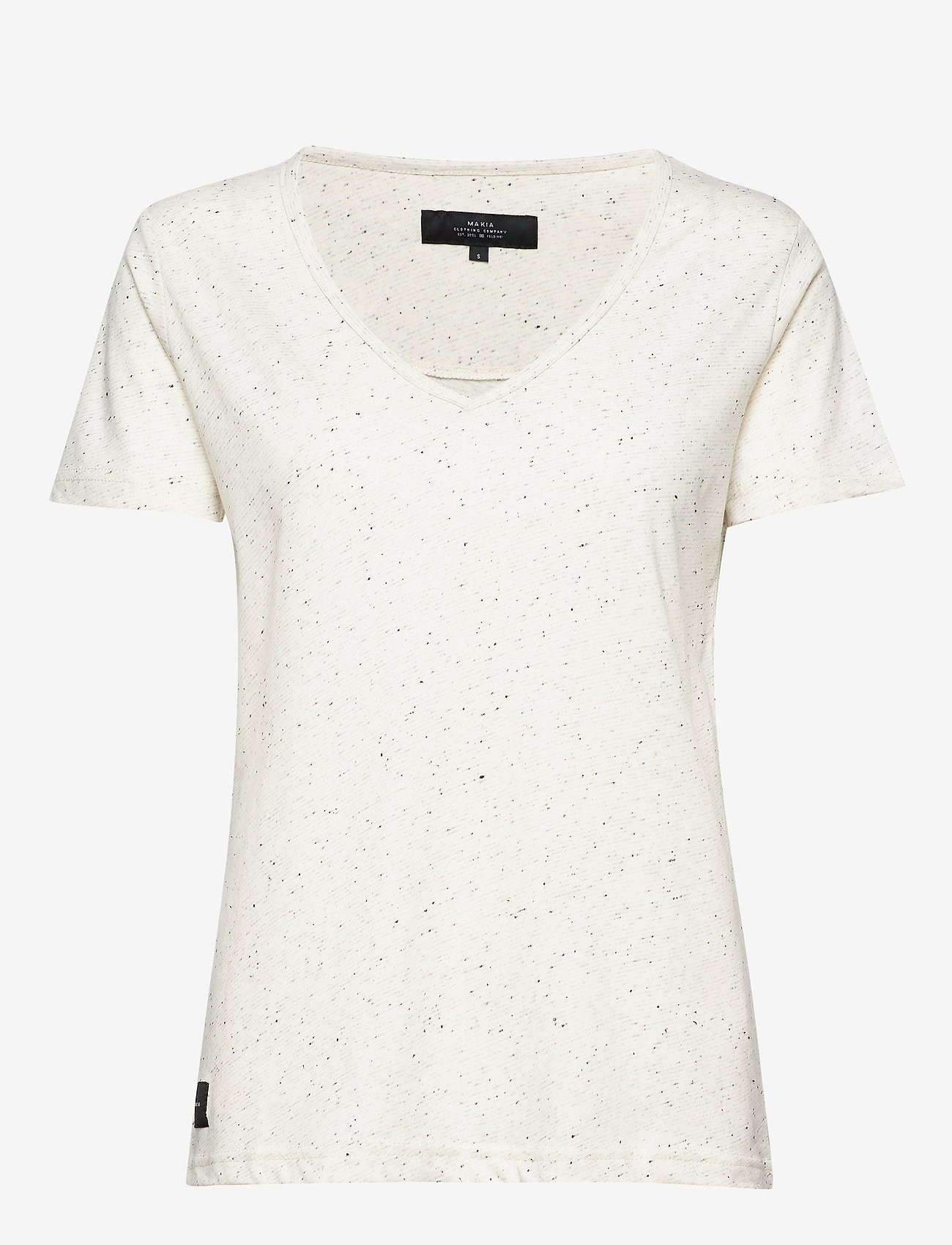 Makia - V-NECK T-SHIRT - ecru - 0