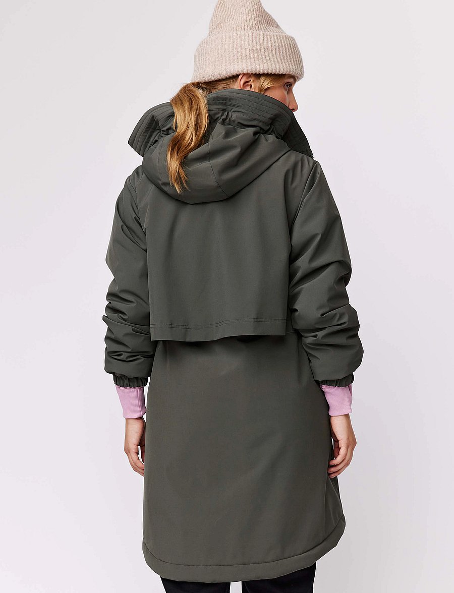 Makia - Laina Jacket - paltai - dusty olive - 3