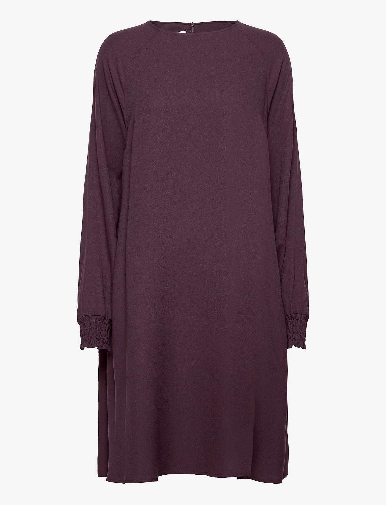 Makia - Nominal Long Sleeve Dress - midi-jurken - wine - 0
