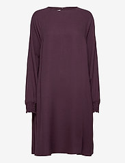 Makia - Nominal Long Sleeve Dress - midikleidid - wine - 0