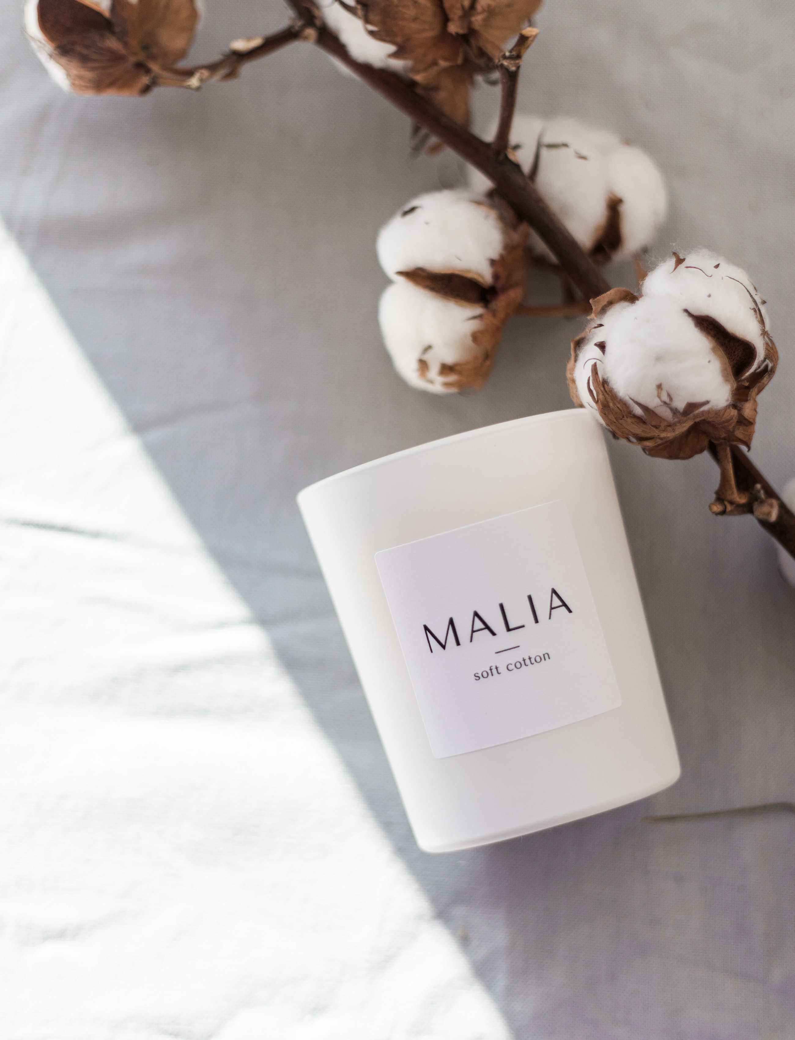 MALIA Soft Cotton Candle, 180 g, Nude, Hjem > Duftlys, Dame