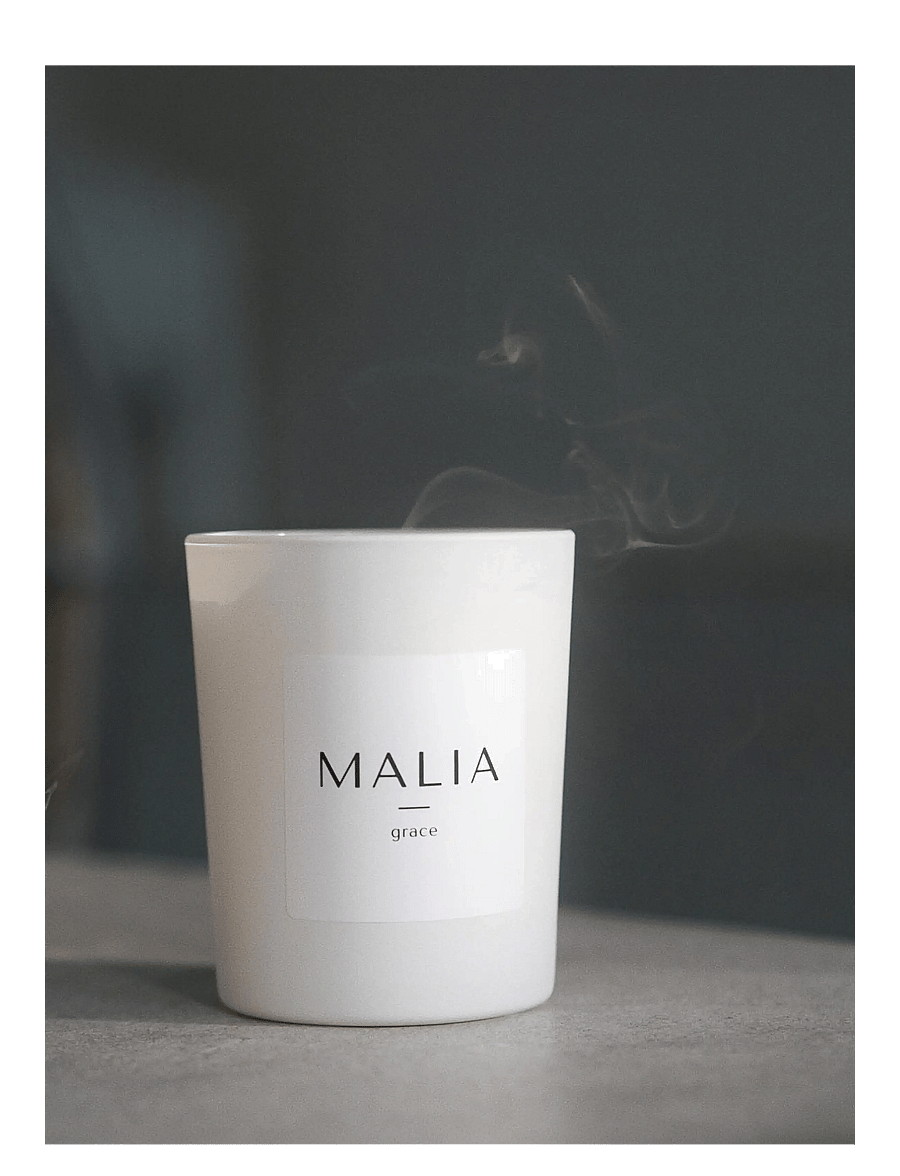 MALIA - Grace candle - above 500kr - white - 2