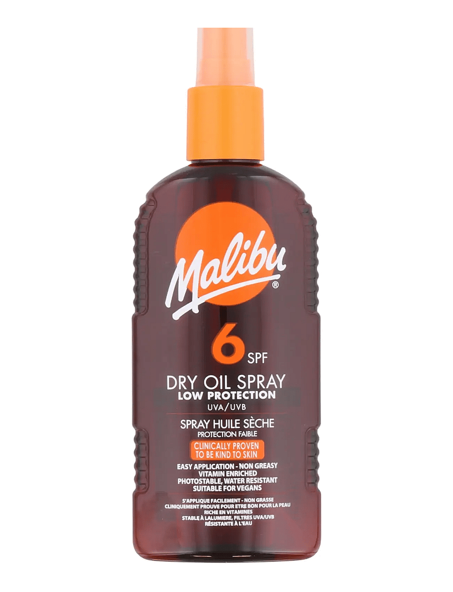 Malibu - MALIBU 200ML SPF 6 DRY OIL SPRAY - for kroppen - transparent - 0