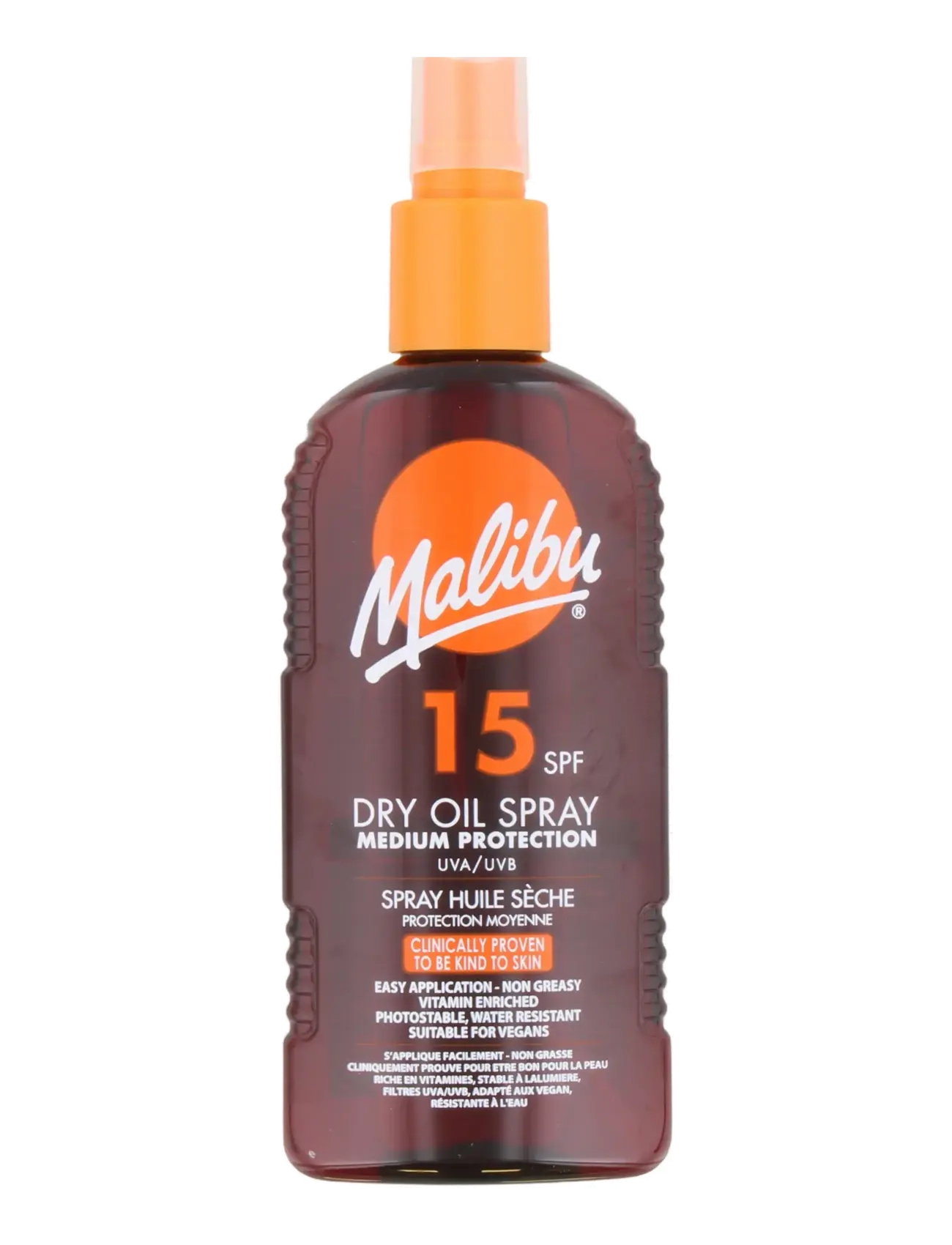 Malibu 200Ml Spf 15 Dry Oil Spray, Body, Nude, Str: 200 ML