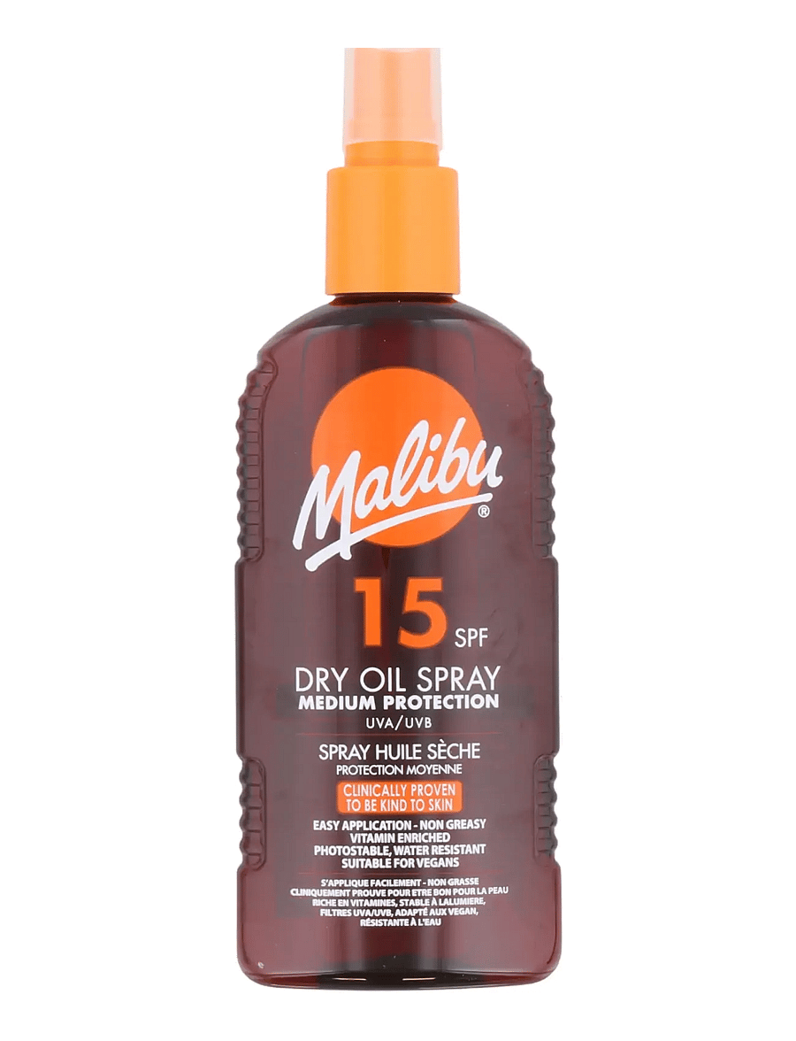Malibu - MALIBU 200ML SPF 15 DRY OIL SPRAY - kehale - transparent - 0