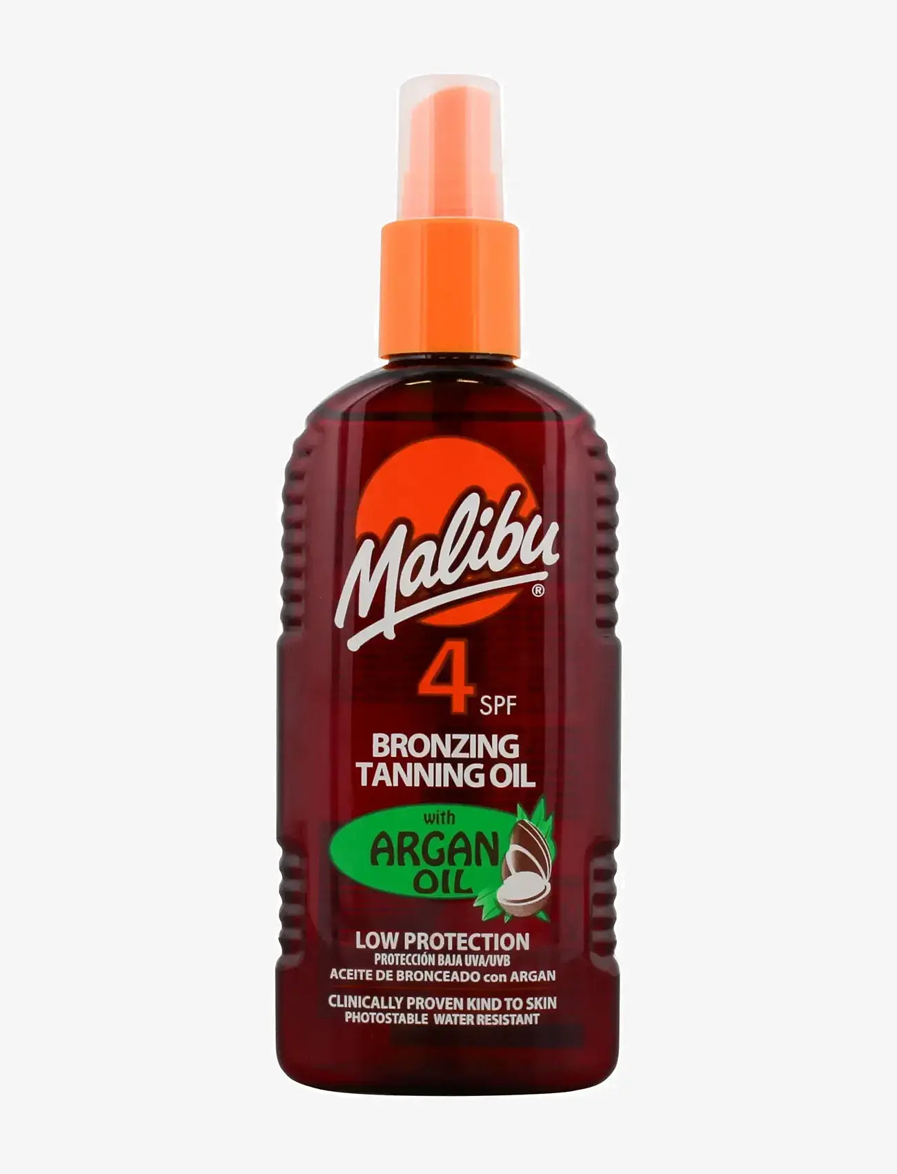 Malibu - MALIBU 200ML SPF 4 TANNING OIL ARGAN - til kroppen - transparent - 0
