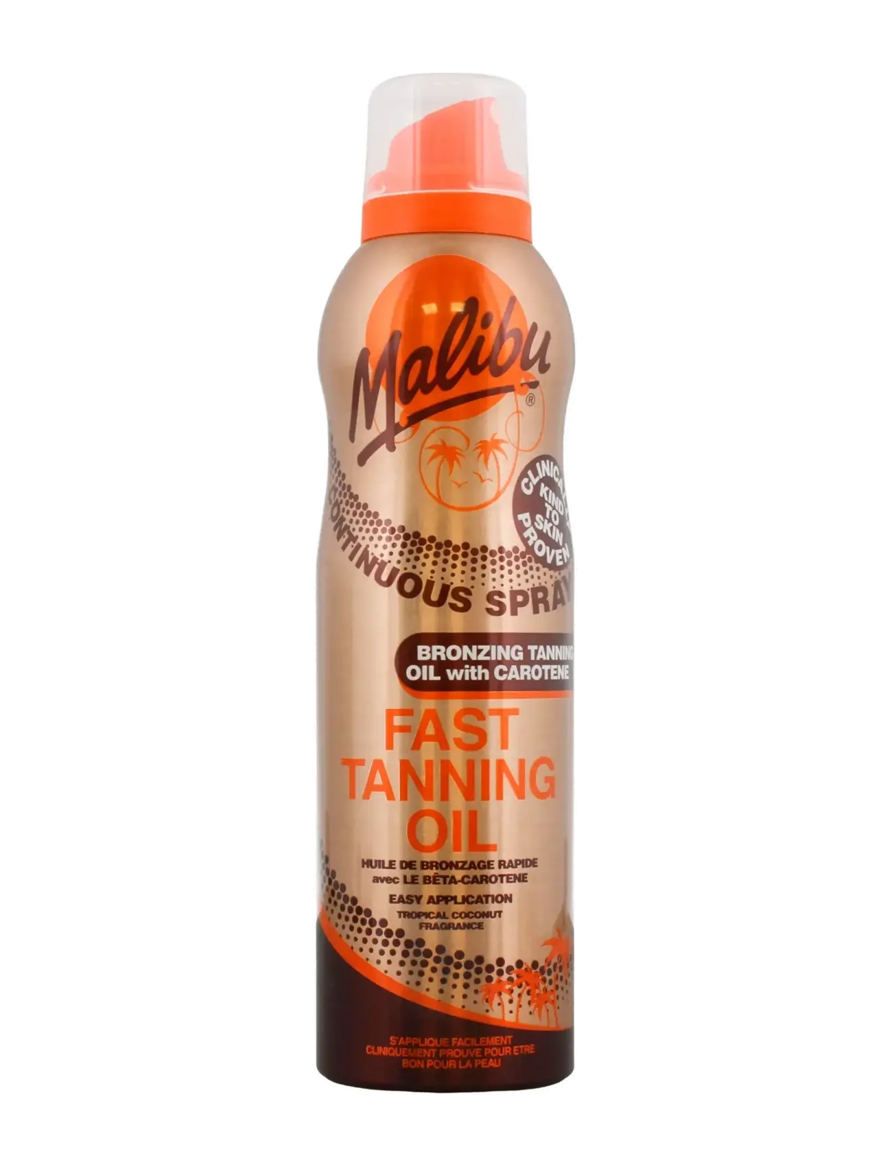 Malibu 175Ml Continuous Fast Tanning Oil Spray, Body, Nude, Str: 175 ML