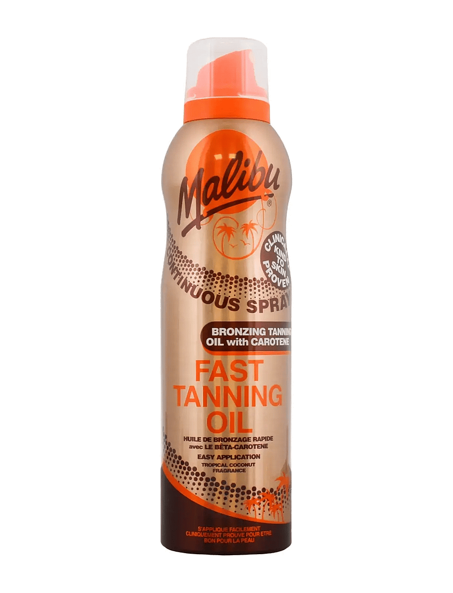 Malibu - MALIBU 175ML CONTINUOUS FAST TANNING OIL SPRAY - keha - transparent - 0