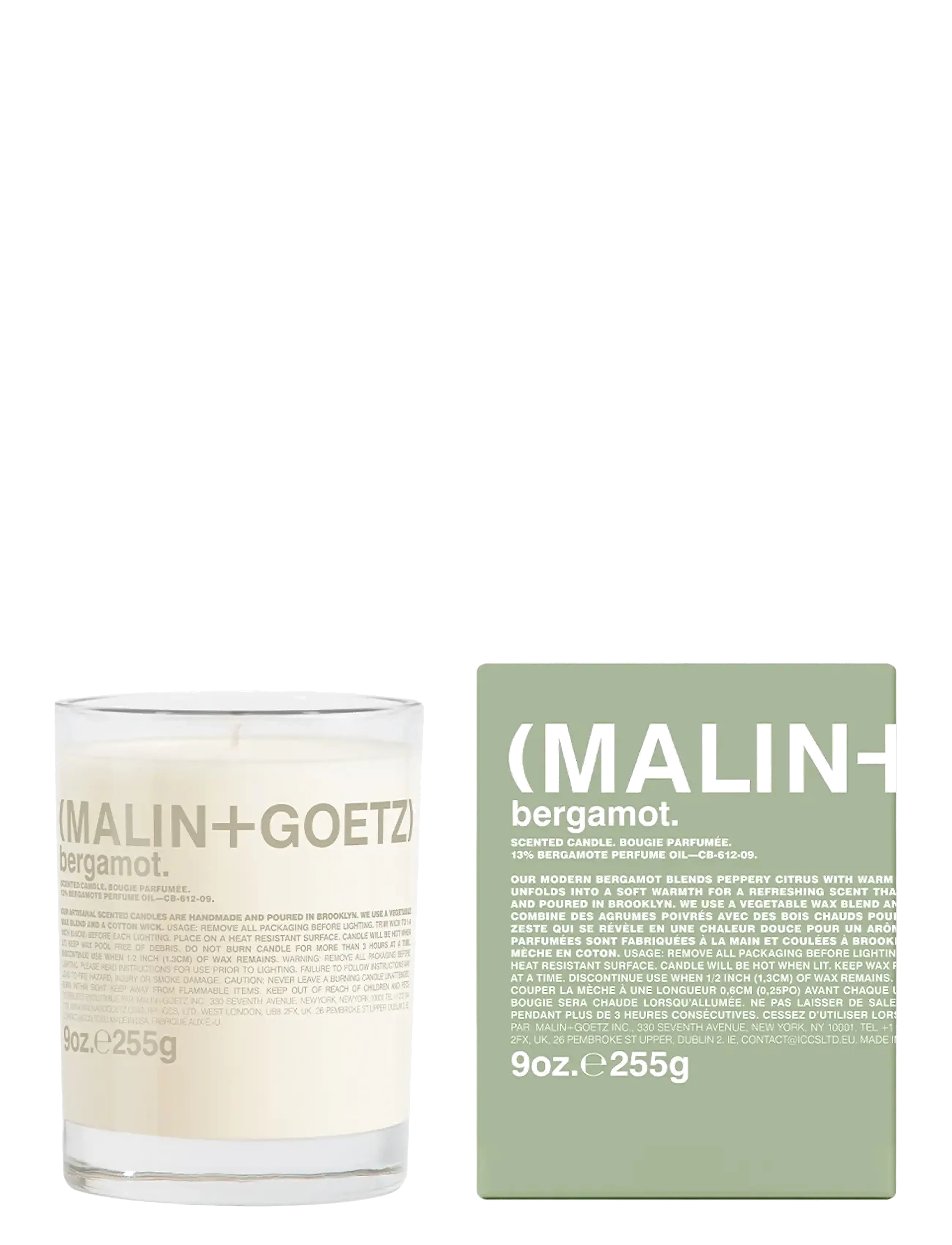Malin+Goetz Bergamot Candle, Candles, Nude, Str: 260 g