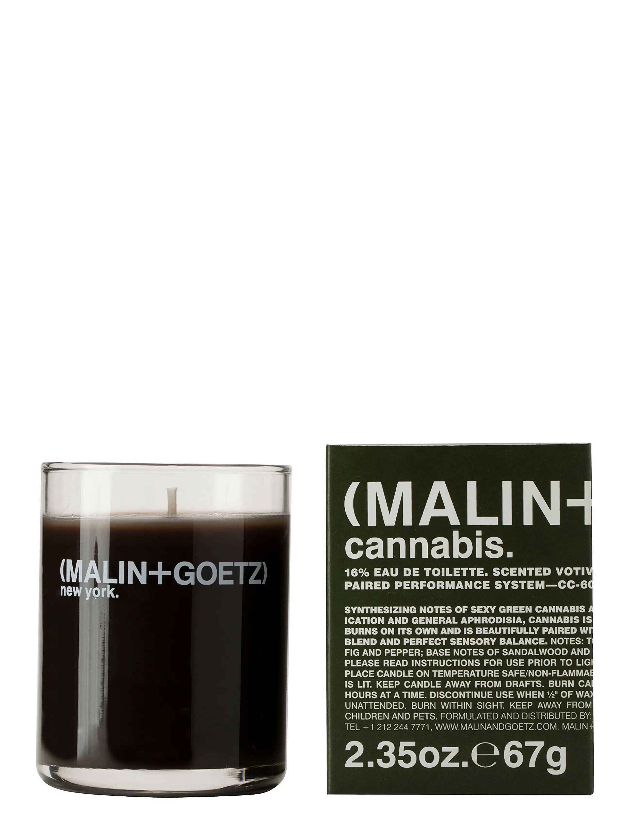 Malin+Goetz Cannabis Votive, Scented Candles, Nude, Str: 67G
