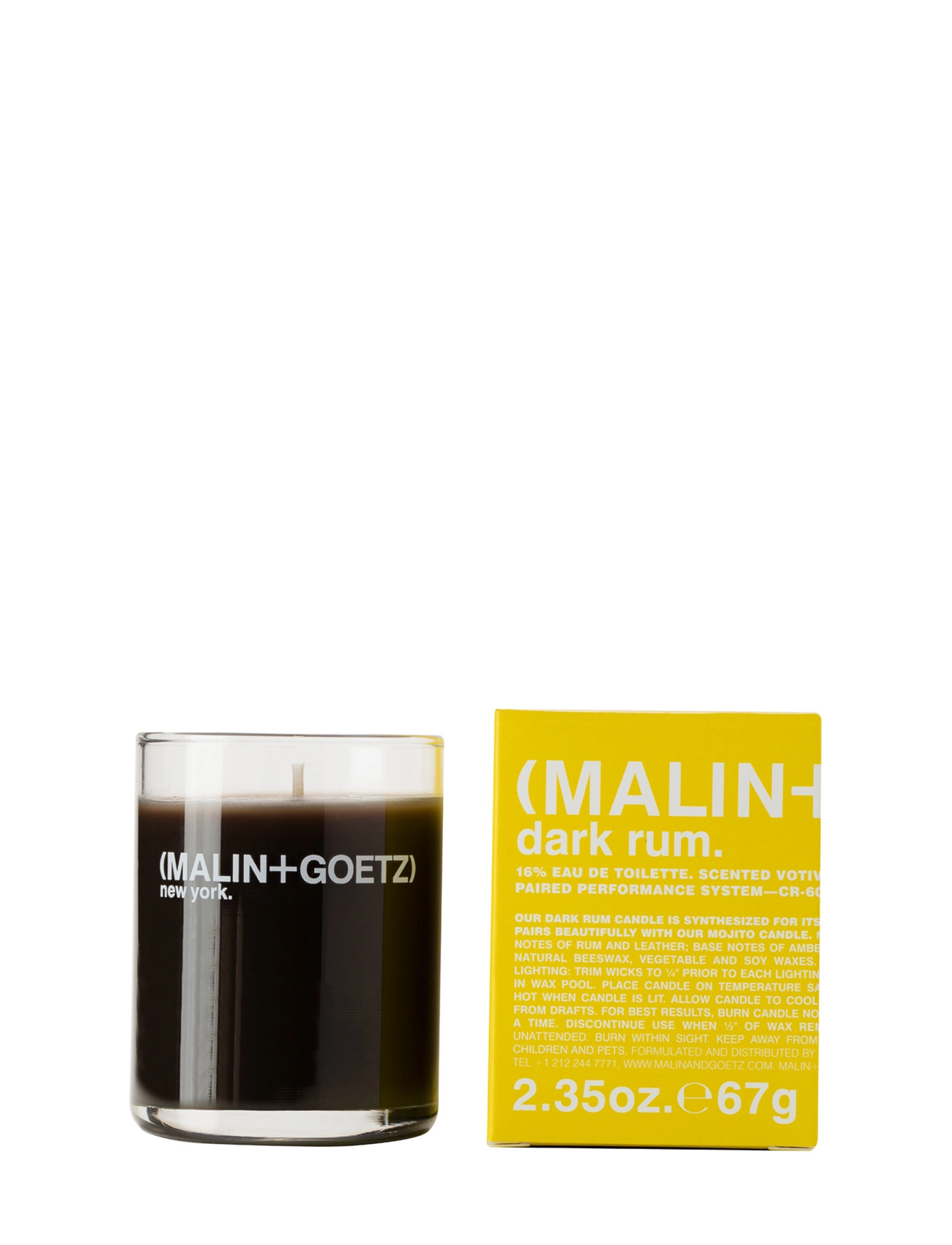 Malin+Goetz Dark Rum Votive, 67G, Nude, Hjem > Duftlys, Dame