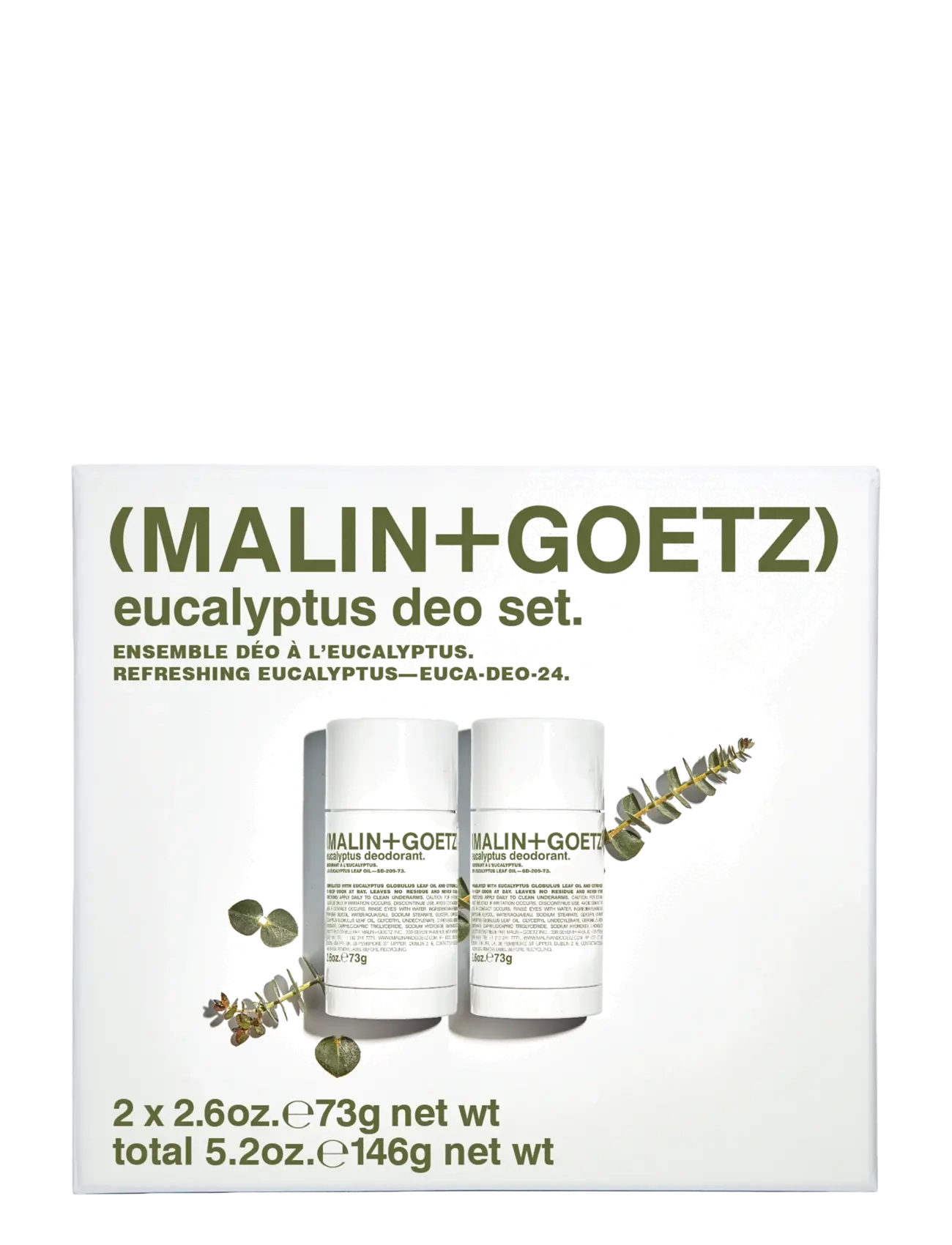 Malin+Goetz Eucalyputs Deo Duo Set., Sticks, Cremes & Wipes, Nude, Str: 146 G
