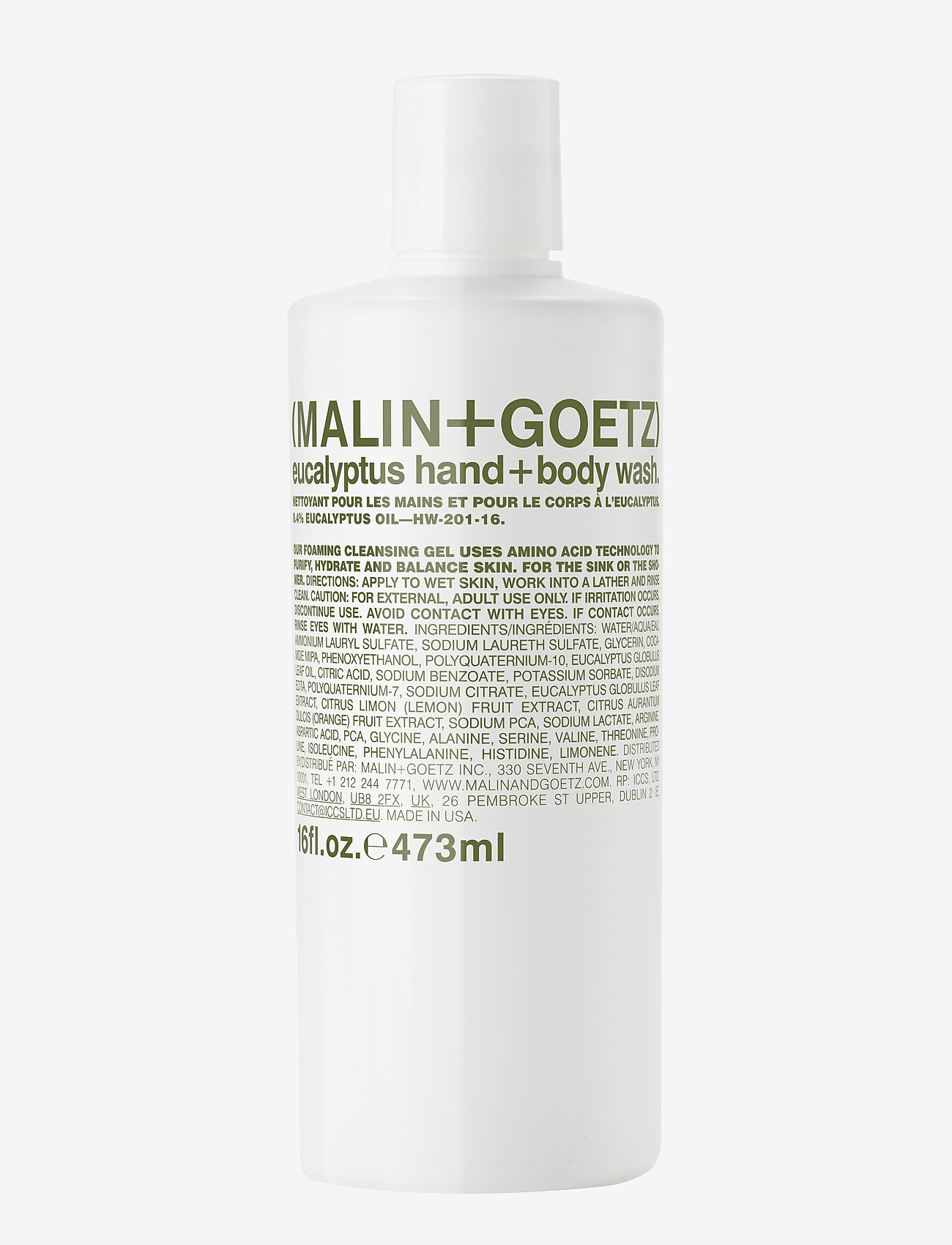 Malin+Goetz Eucalyptus Hand + Body Wash, 476 ml, Nude, Krop > Bad Og Brusebad, Dame